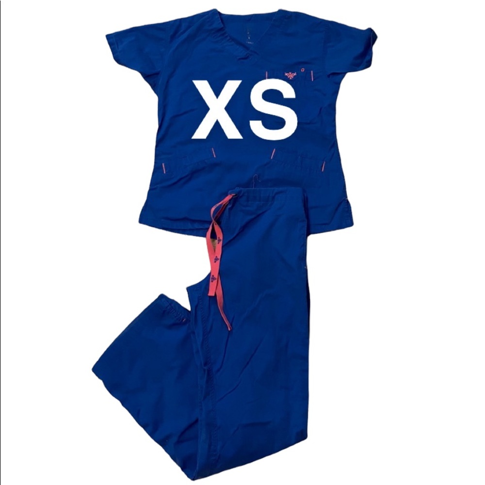 Med Couture Blue Scrub Set XS